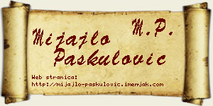 Mijajlo Paskulović vizit kartica